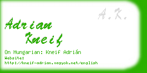 adrian kneif business card