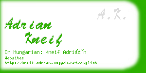 adrian kneif business card